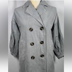 C&V dropped sleeve double breasted corduroy jacket, shin length, new from Macys
